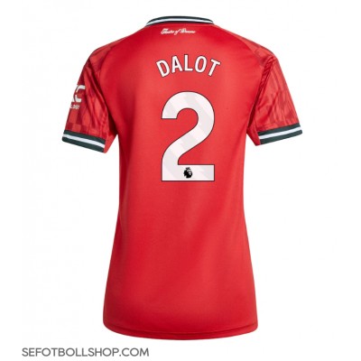 Billiga Manchester United Diogo Dalot #2 Hemma fotbollskläder Dam 2025-26 Kortärmad Billiga Manchester United Diogo Dalot #2 Hemma fotbollskläder Dam 2025-26 Kortärmad